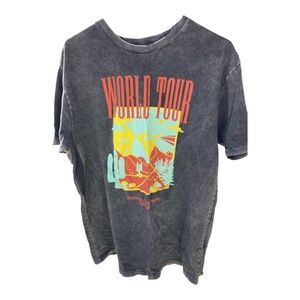 Lane Seven Tee World Tour Joshua Expeditions Graphic faded black size Large